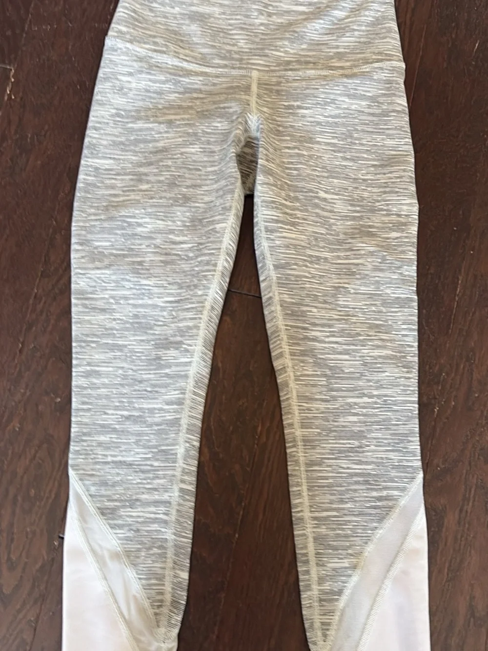 lululemon athletica Heather Light Gray Seam Detail Leggings